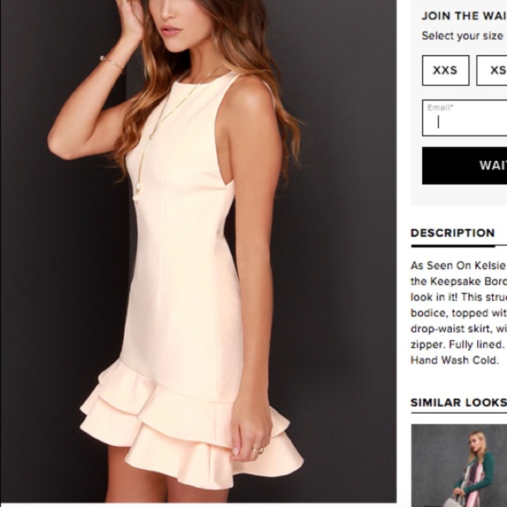 Keepsake - Light Peach Dress
